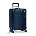 Briggs & Riley Baseline 22 inch Softside Carry On Luggage with Spinner Wheels 22 x 14 x 9. Expandable Suitcase with Compression Packing System, Navy