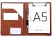 Junior Padfolio Clipboard Small for 7"x 9" Writing Pad Refillable, Mymazn Faux Leather Folder A5 for Folio Notepad Legal pad 5 x 8 Junior Size Folio Portfolio (Brown)