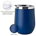 JEAREY Stemless Glass Tumbler 12 oz Stainless Steel Double Wall Vacuum Insulated Wine Cup with Lid Travel Friendly