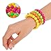 BRT Bearingshui 80s Fancy Dress Accessories Neon Necklace Bracelet Earrings Fishnet Gloves Leg Warmers Headband
