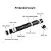 WORD GX Tactical Green Hunting Rifle Scope Sight Laser Pen, Demo Remote Pen Pointer Projector Travel Outdoor Flashlight, LED Interactive Baton Funny Laser Toy