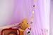 Didihou Bed Canopy for Kids Room, Yarn Play Tent Bedding for Kids Playing Reading with Children Round Lace Dome Netting Curtains Baby Boys and Girls Games House (Purple)