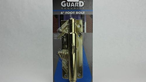 6" Foot Bolt Lock Guard Security Barrel Bolts 51100 Brass Steel