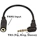 TRRS to TRS Adapter Cable by Little Blinks, 3.5mm Audio Microphone Cord - Compatible with DSLR Camera, PC, Laptop, iPhone, Android, Samsung, Windows Smartphone
