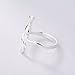ONE A DAY 925 Silver Lovely Cat Animal Long Tail Open Ring for Women Girl Party Christmas Jewelry Pet Lover Gift Charm