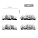 BONNIE CHOICE 8 Pcs Triple Magnetic Eyelashes, Magnetic Lashes, Magnetic False Eyelashes, 0.2mm Ultra Thin Magnet No Glue Reusable One Two Lashes Fake Magnet Lashes for Natural Look (2 Pairs)