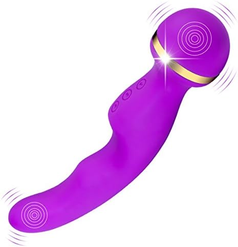 Scentual Secrets 7 Speed Silicone Vibrator Cordless Waterproof Heated and Double Delight Rechargeable Therapeutic Wand Massager