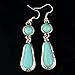 TS Women's Inlaid Turquoise Pendant Alloy Earrings (2.7 Inches)