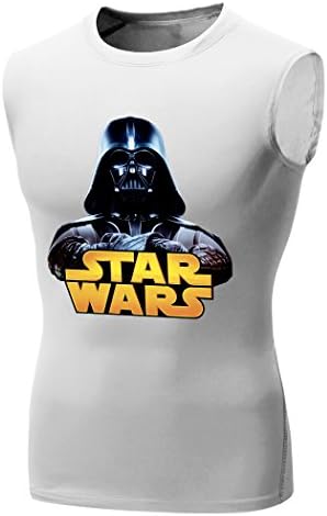 Sysuer Mens Star Wars Darth Vader Sleeveless Base Layer Bike Wear Tank Tops