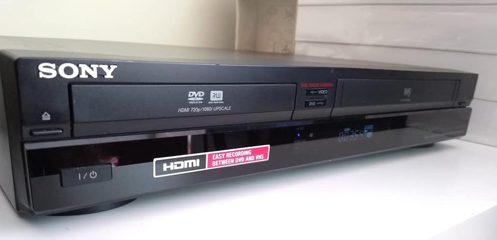 Sony RDR-VX450 DVD Recorder VCR Combi Black HDMI 1080i Upscaling DivX