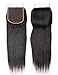Lanyi 8 inch Brazilian Straight Lace Closure Free Part Virgin Human Hair Natural Black 1b Handmade 130% Deisity Closure 4x4 Lace