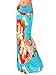 CY Womens Multicolored Printed High Waist Beach Dress Span Long Maxi Skirts