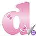 Wall Letter Stickers Custom Name Decals Girls Personalized Initial Baby Nursery Kids Room Decor Child Playroom Bedroom Home Vinyl Alphabet Removable Peel Stick Butterflies (Letter d Pink Butterfly)