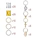 Hicarer 50 Pieces Aluminum Dreadlocks Beads Metal Cuffs and 50 Pieces Braid Hair Clip Accessories, Total 100 Pieces Hair Decoration Braiding Hair Jewelry, Multiple Styles
