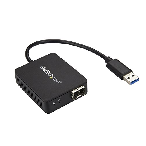 StarTech.com US1GA30SFP USB to Fiber Optic Converter, Open SFP, 1000BASE-SX/LX, Windows/Mac/Linux, USB 3.0 Ethernet Adapter, Network Adapter