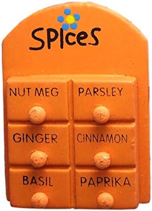 Bobominiworld Wooden Spice Flavor Box Dollhouse Miniatures Decoration 1:12 Scale Height 4.2cm Orange