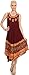 Sakkas A900 Batik Flower Caftan Tank Dress / Cover Up - Chocolarte Gold - One Size