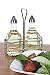 CucinaPrime Oil and Vinegar Cruet Bottles 6 Ounce Bottles with Rack