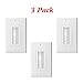 3 Pack Single Gang Brush Wall Plate Style Easy to Install Cable Pass Through Insert for Wires Speaker HDMI Network Phone Cables Home Theater Systems Pass Through Insert (White)