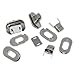 HOUSWEETY 10 Sets Silver Tone Purse Twist Turn Lock 28x37mm(1 1/8