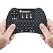 Beastron 2.4G Mini Wireless Keyboard with Touchpad＆QWERTY Keyboard, Backlit Portable Handheld Keyboard Wireless with Remote for Laptop,PC,Google Android TV,Xbox,PS3/4 .Black
