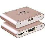 ZAMO Digital AV Adapter Power By EZCast USB/Micro USB to HDMI+VGA+Audio For IOS/Android Mobile Phone Tablet Gold