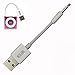 RAYSUN 2 Pack 11cm(L) 2 in1 USB Charging and Data Syncing Cable for Apple iPod Shuffle 3rd / 4th / 5th