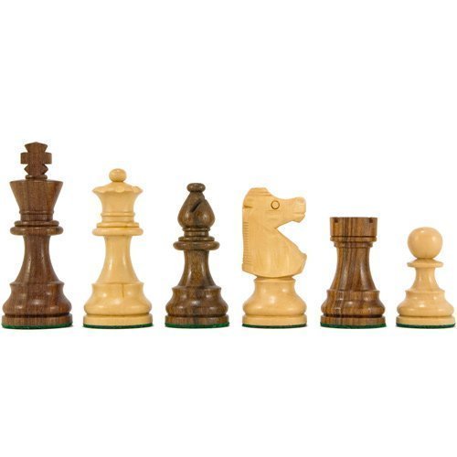 French Knight series Staunton chessmen 3.25" Sheesham