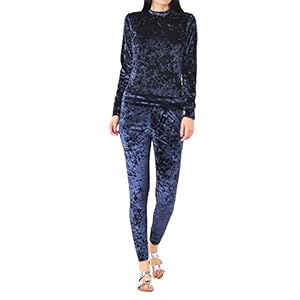 Ladies Crushed Velvet Lounge Suit Sweatshirt Pants Women Lounge Wear Tracksuit Diamond Velvet Casual Sportswear Home Wear Sports Pants Outfits Sport Clothing Sets S – XL