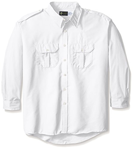 Horace Small Men's Big Classic Long Sleeve Security Shirt, White, 3X-Large/Tall