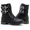 Herstyle-Florence2-Womens-Ankle-Lace-Up-Military-Combat-Booties-Mid-Calf-Boots