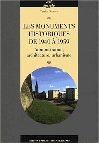 Les  monuments historiques de 1940 à 1959