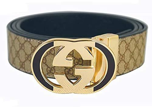 Men's Genuine Leather Retro Vintage Dress Belts For Jeans With Letter Buckle