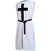 BLESSUME Unisex White Medieval Knight Tunic Belt
