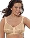 Just My Size Women's Easy On Front Close Wirefree Bra MJ1107, Nude, 44DD