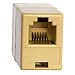Cmple - Inline Coupler RJ45 Cat5e Keystone Jack 6P6C Crossover (Reverse) - Beige