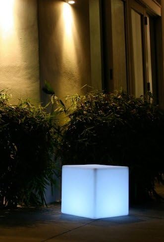 Waterproof LED Rainbow Lighted 8x8 Cube, Remote, Four Modes, Rechargable