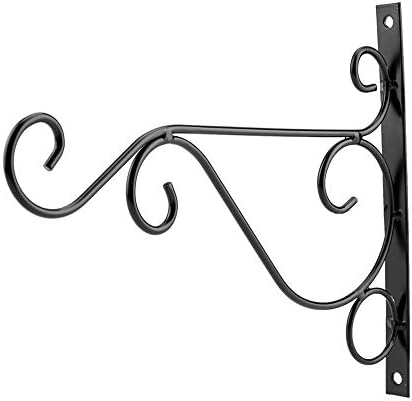 QuiCi Iron Wall Hanging Rack Flower Hook Bracket Hanger Art Plant Pot Holder Garden Home Room Decor