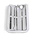 PharMeDoc Dental Hygiene Kit with Case - Professional Grade Dentist Tool - Soft Steel Cleaning Set for White Teeth and Healthy Gums - Tartar Removal - Mirror and Scaler