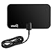 ViewTV Flat HDTV Digital Indoor TV Antenna HD VHF UHF Signal - 25 Miles Range - Black