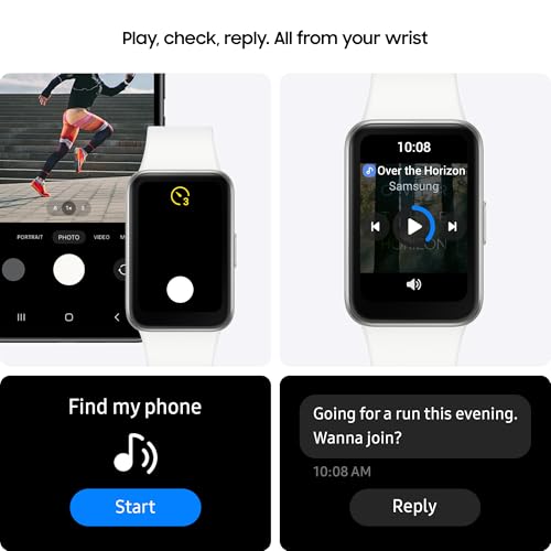 Samsung Galaxy Fit3, 1.6" AMOLED Display, 13 Days Battery Charge, Sleep Monitoring, Fall Detection - Silver (CAD Version & Warranty)