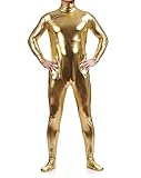 WOLF UNITARD Long Sleeve Shiny Metallic Zentai Bodysuit
