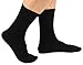 davido Mens Socks crew made in italy 100% cotton 8 pairs (9-11, black)