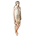 BABEYOND Women's Flapper Dresses 1920s V Neck Beaded Fringed Great Gatsby Dress
