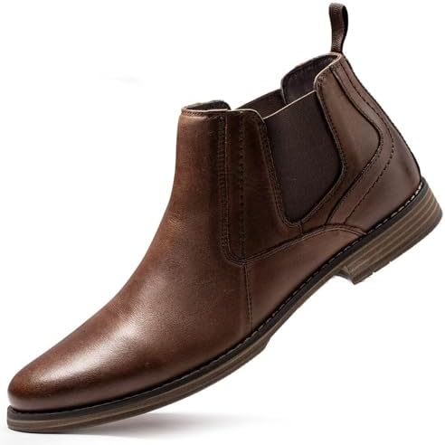 Amazon.com | Men's Leather Fashionable Zipper Pointed Toe Casual
