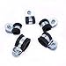 Hilitchi 47-Pcs Zinc Plated Steel Rubber Insulated Clamp Assortment Kit - 1/4~5/8 inch (6.5mm - 16mm)