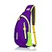 Shoulder Backpack, Sunhiker C822 Casual Cross Body Bag Outdoor Sling Bag Chest Pack with Adjustable Shoulder Strap for Cycling Hiking Camping Travel and Men Women (Purple/822)