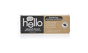 Hello Oral Care Activated Charcoal Fluoride Free Whitening Toothpaste, 4 Ounce