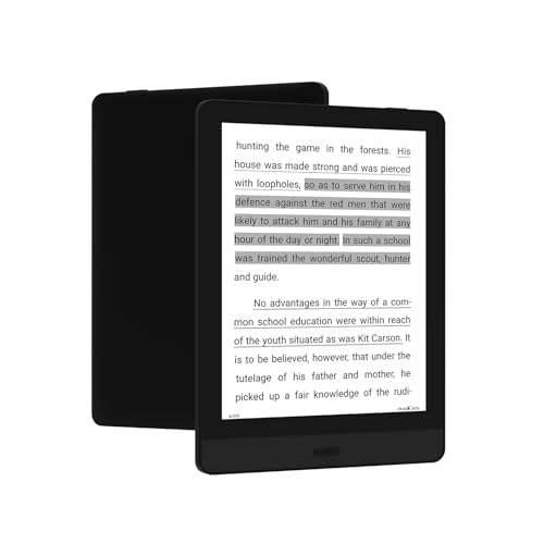 Bigme ePaper Tablet eBook Reader 32GB 6 Inch Black and White Display, Brightness Adjustment,Page Turn Button