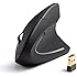 Anker 2.4G Wireless Vertical Ergonomic Optical Mouse, 800 / 1200 /1600 DPI, 5 Buttons for Laptop, Desktop, PC, Macbook - Black